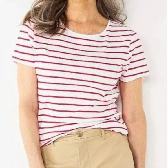 NWT‎ Women's Essential Crewneck Tee Croft & Barrow Short Sleeve T-shirt Size XL - Picture 1 of 16